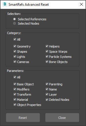 SmartRefs advanced reset external references 3ds max