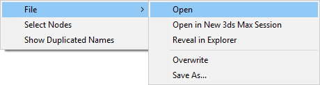 SmartRefs context menu external references 3ds max